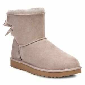 UGG $250 1016501 Women's Oyster Mini Bailey Bow II
